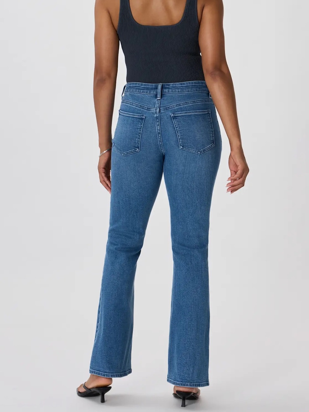 Quince Luna Stretch Flare Jeans in Seaside Blue - Picture 5 of 11
